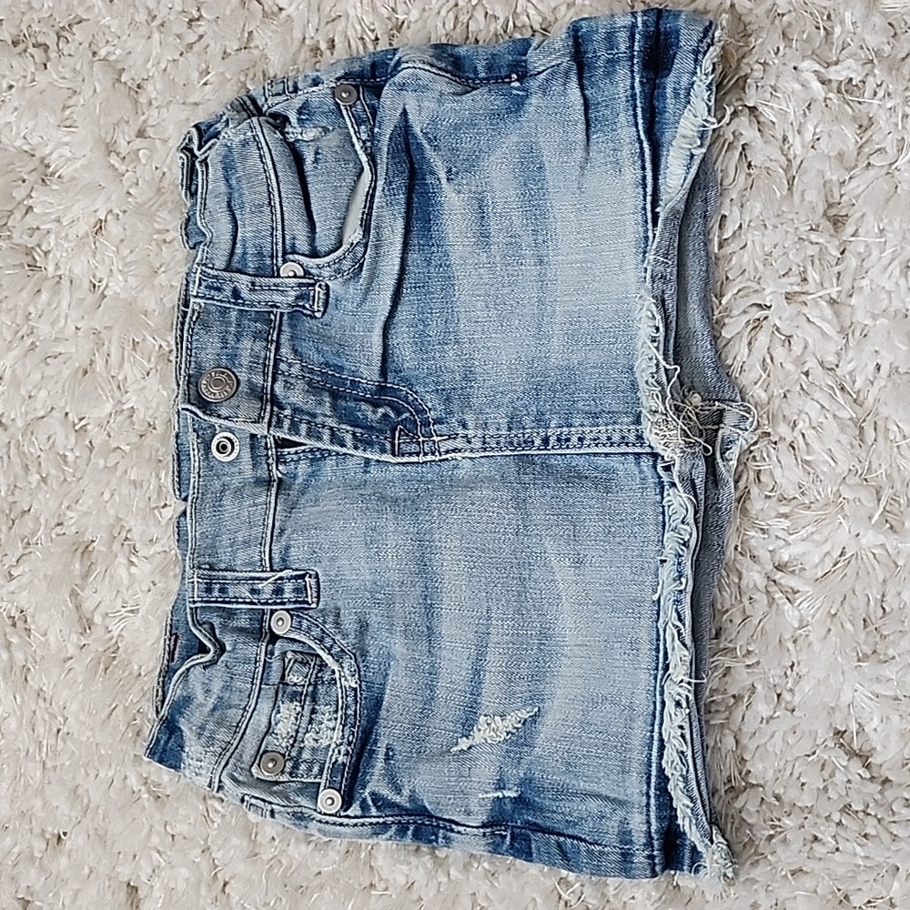 7 for all mankind denim skirt size 6 (kb1)